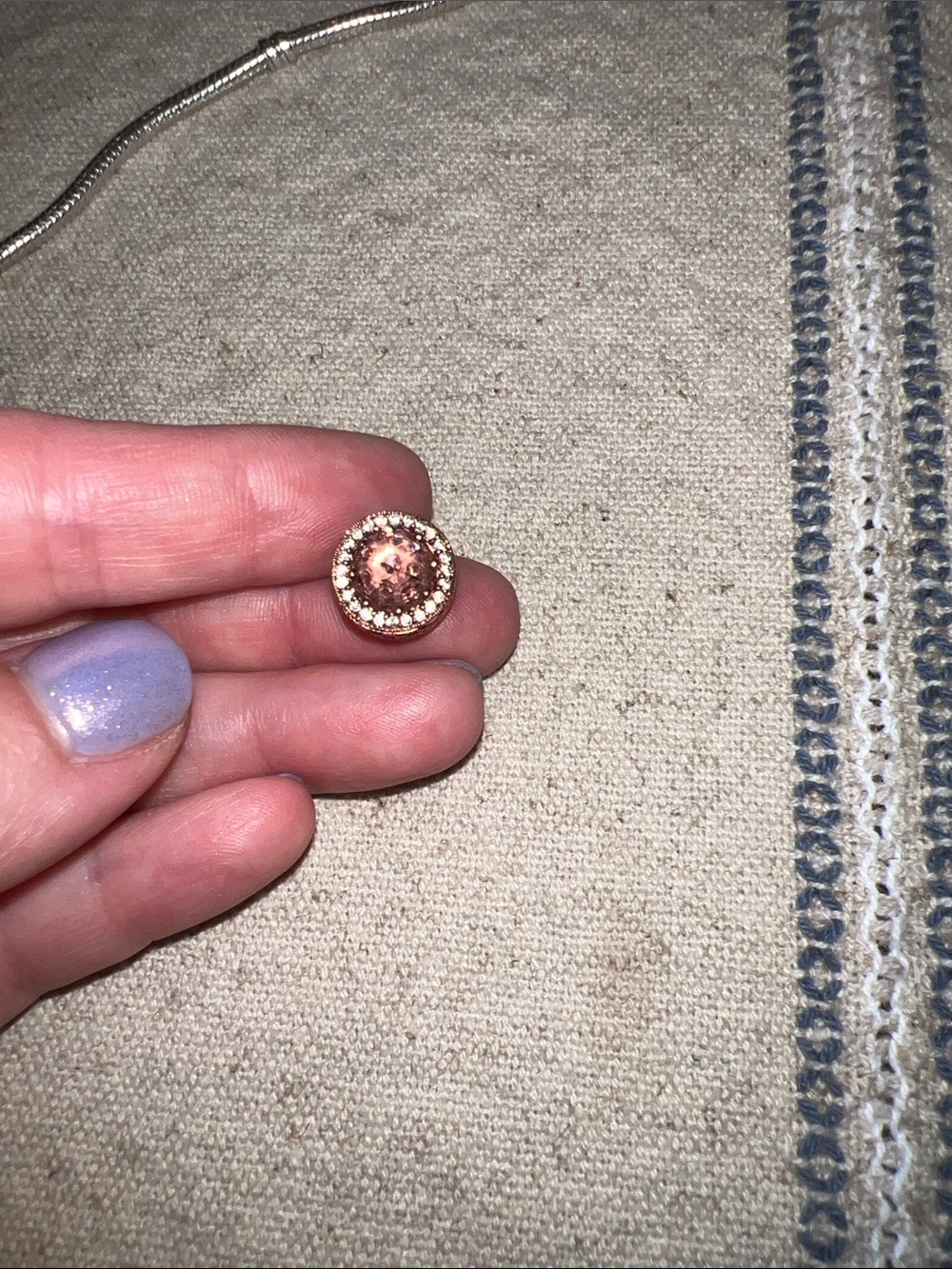 Pandora- Rose Gold Pink CZ charm